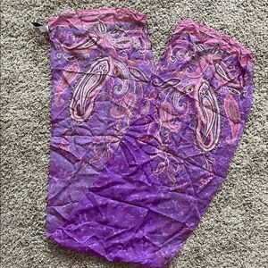 Purple Paisley Women's Scarf 100% silk